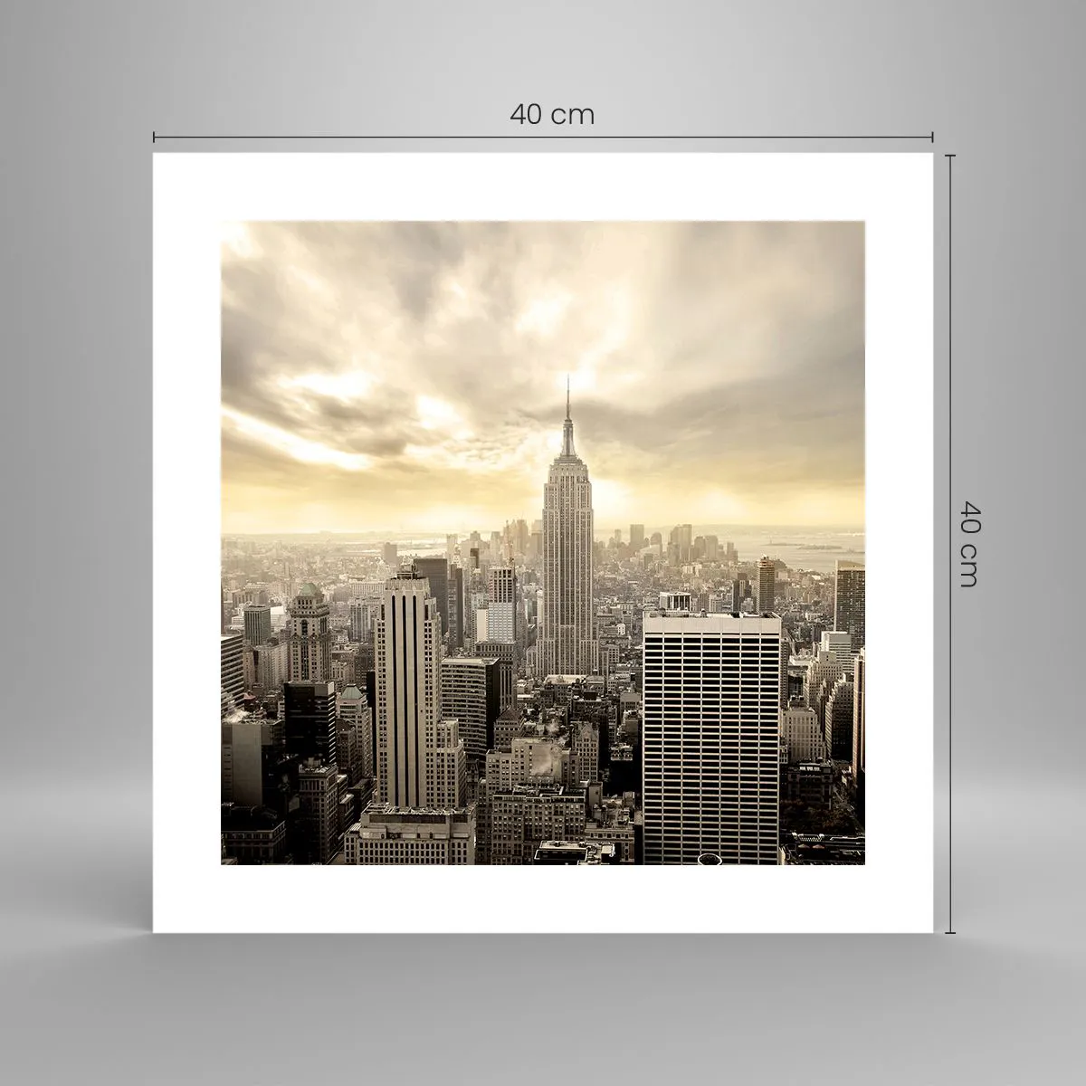 Plakát - New York utkaný z šedi - 40x40 cm