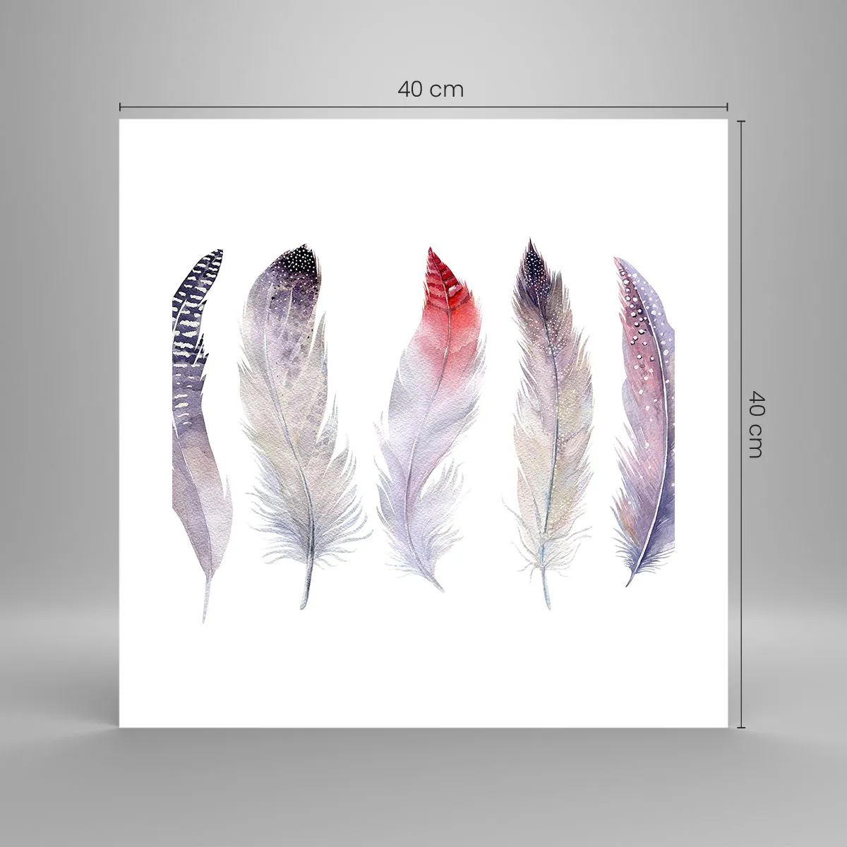 Plakát - Jemné jako různobarevná mlha - 40x40 cm