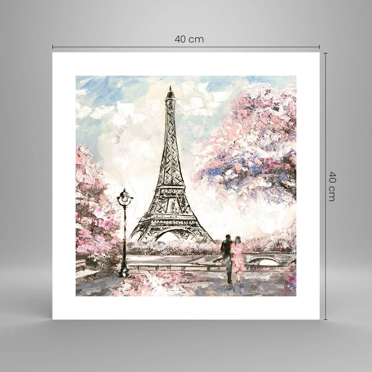 Poszter - Áprilisi séta Párizsban - 40x40 cm