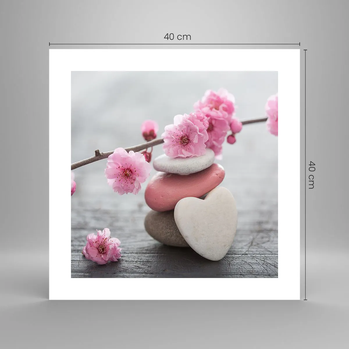 Poster - Serenità con fiori di ciliegio - 40x40 cm