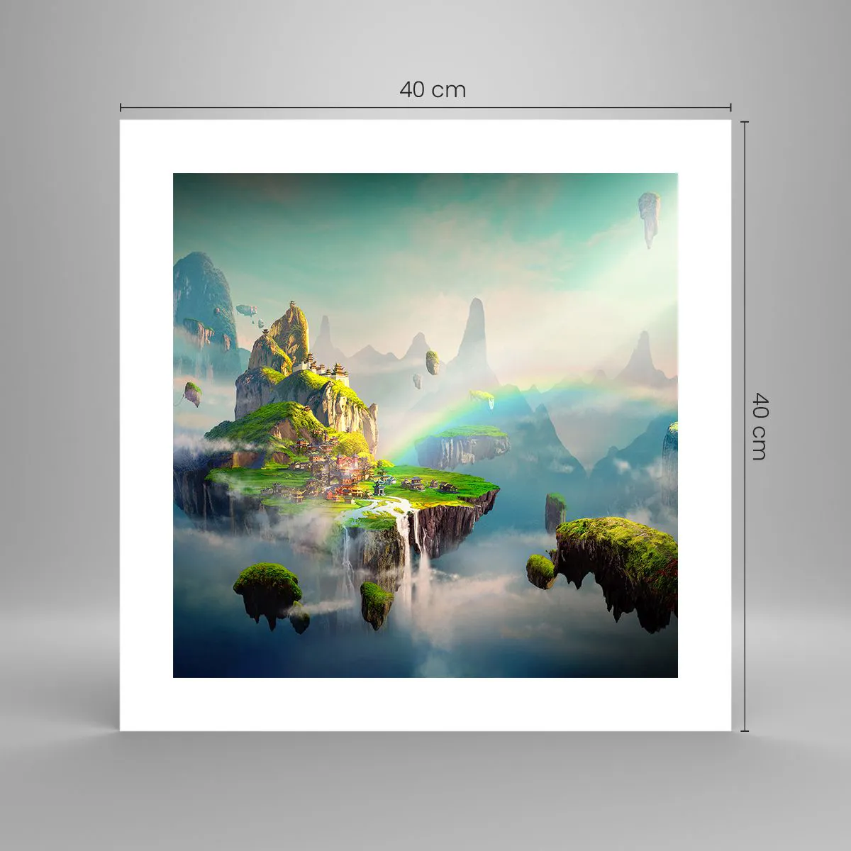 Poster - Midden in de lucht - gelukkige eilanden - 40x40 cm