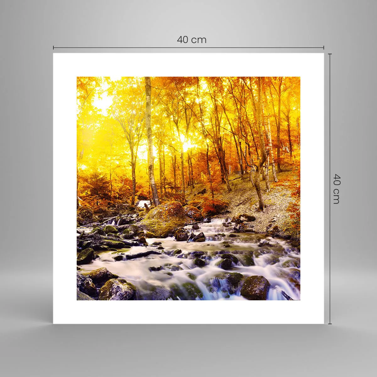 Poster - Stenen gezet in goud en platina - 40x40 cm