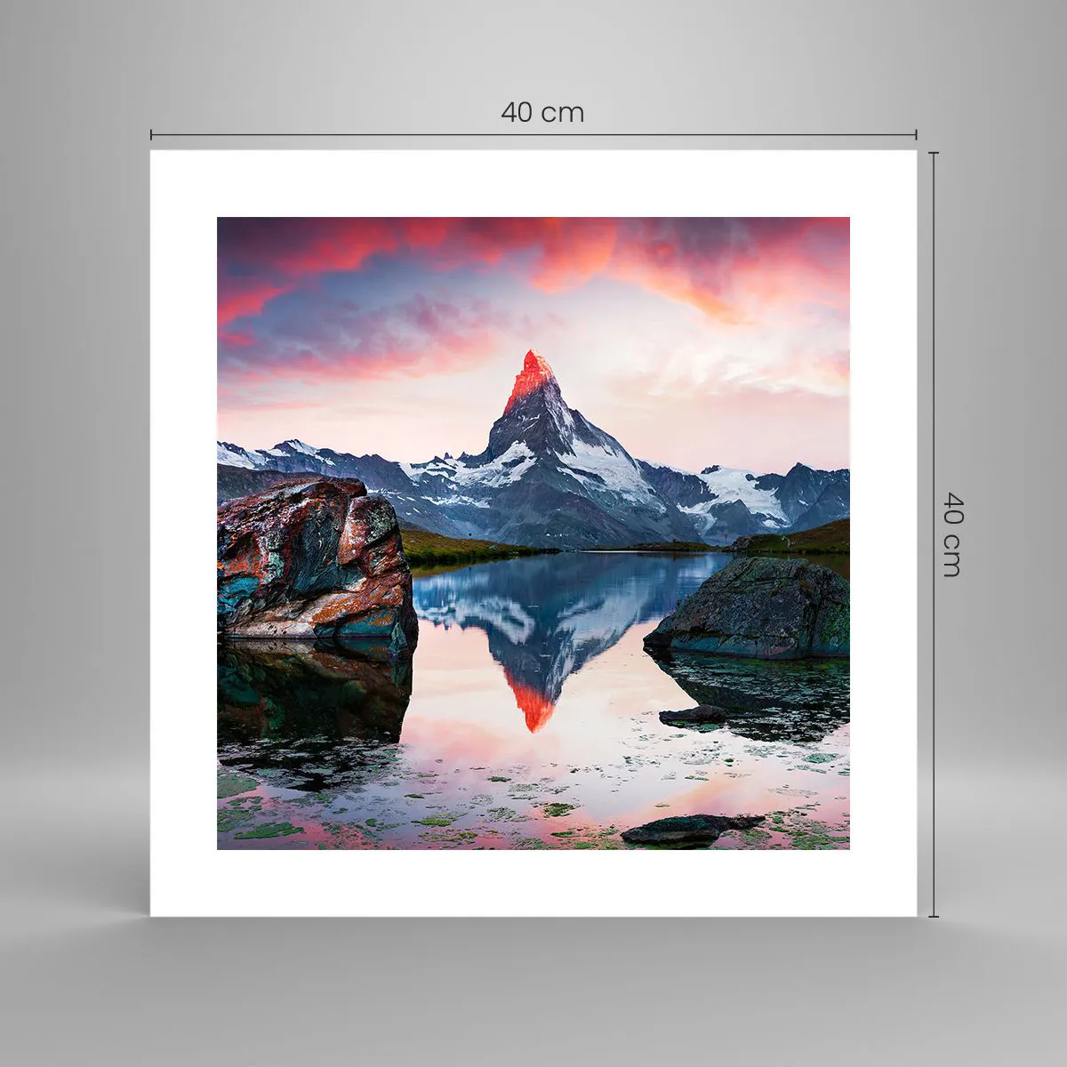 Poster - Heart of the Mountains Is Hot - 40x40 cm