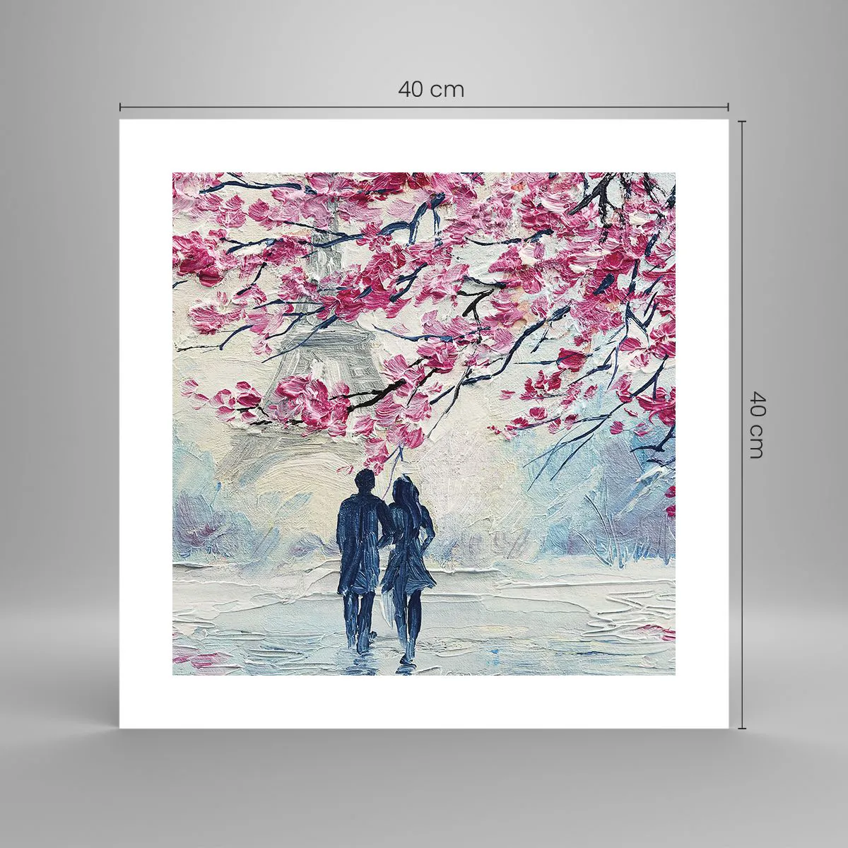 Plagát - Romantická prechádzka - 40x40 cm
