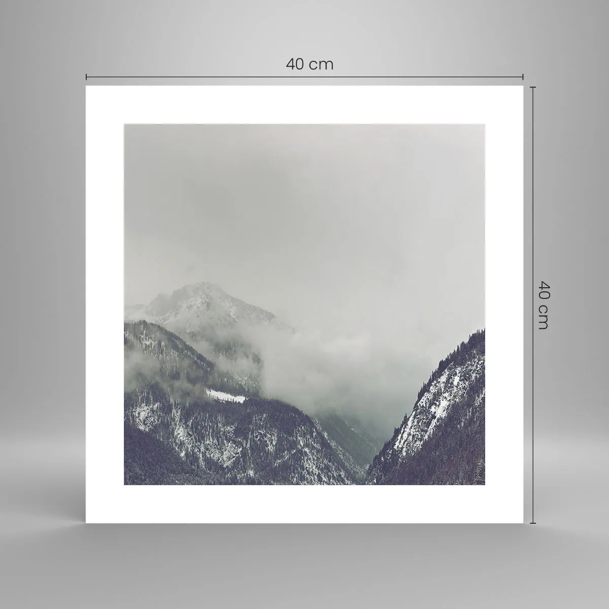 Affiche - Poster - Vallée brumeuse - 40x40 cm