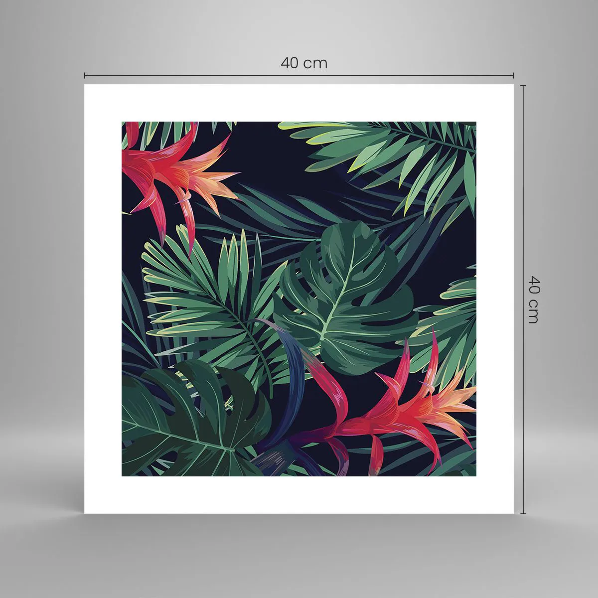 Poster - Im Grünen in Flammen gehen - 40x40 cm