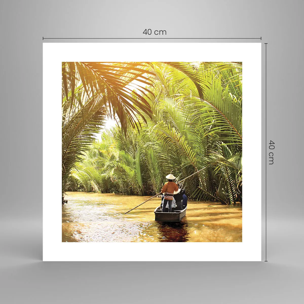 Affisch - Genom en palmravin - 40x40 cm