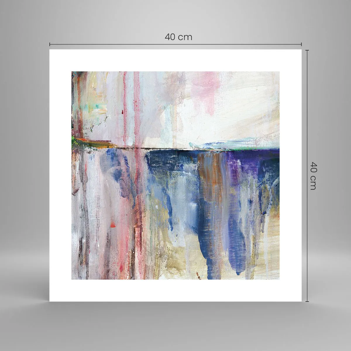 Affisch - Färgrika intryck och associationer - 40x40 cm