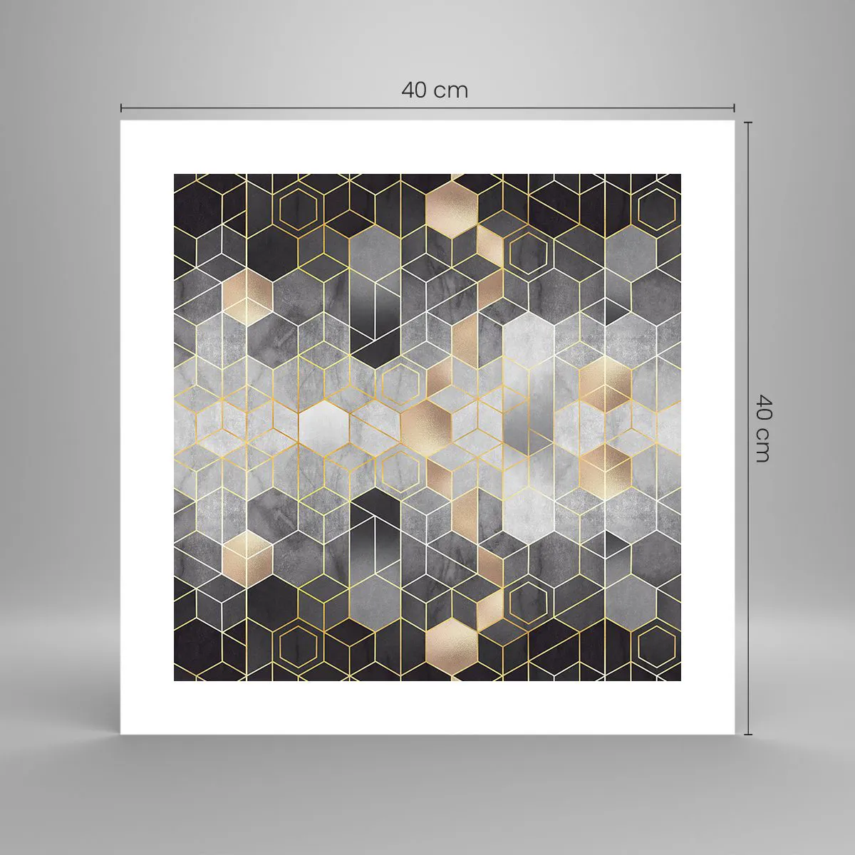 Affiche - Poster - Composition de diamants - 40x40 cm