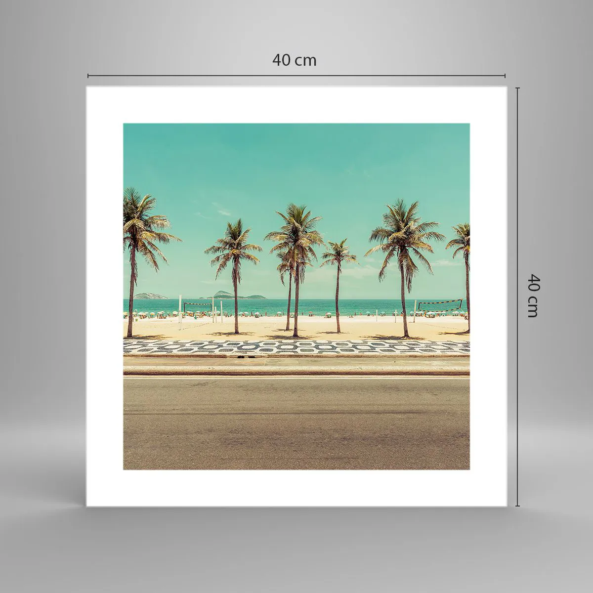 Plakát - Hlídání pláže - 40x40 cm