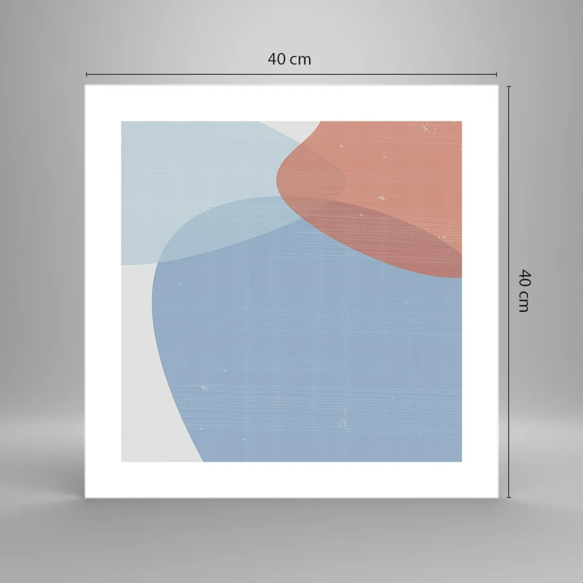 Plakat - Pastelfarvede relationer - 40x40 cm