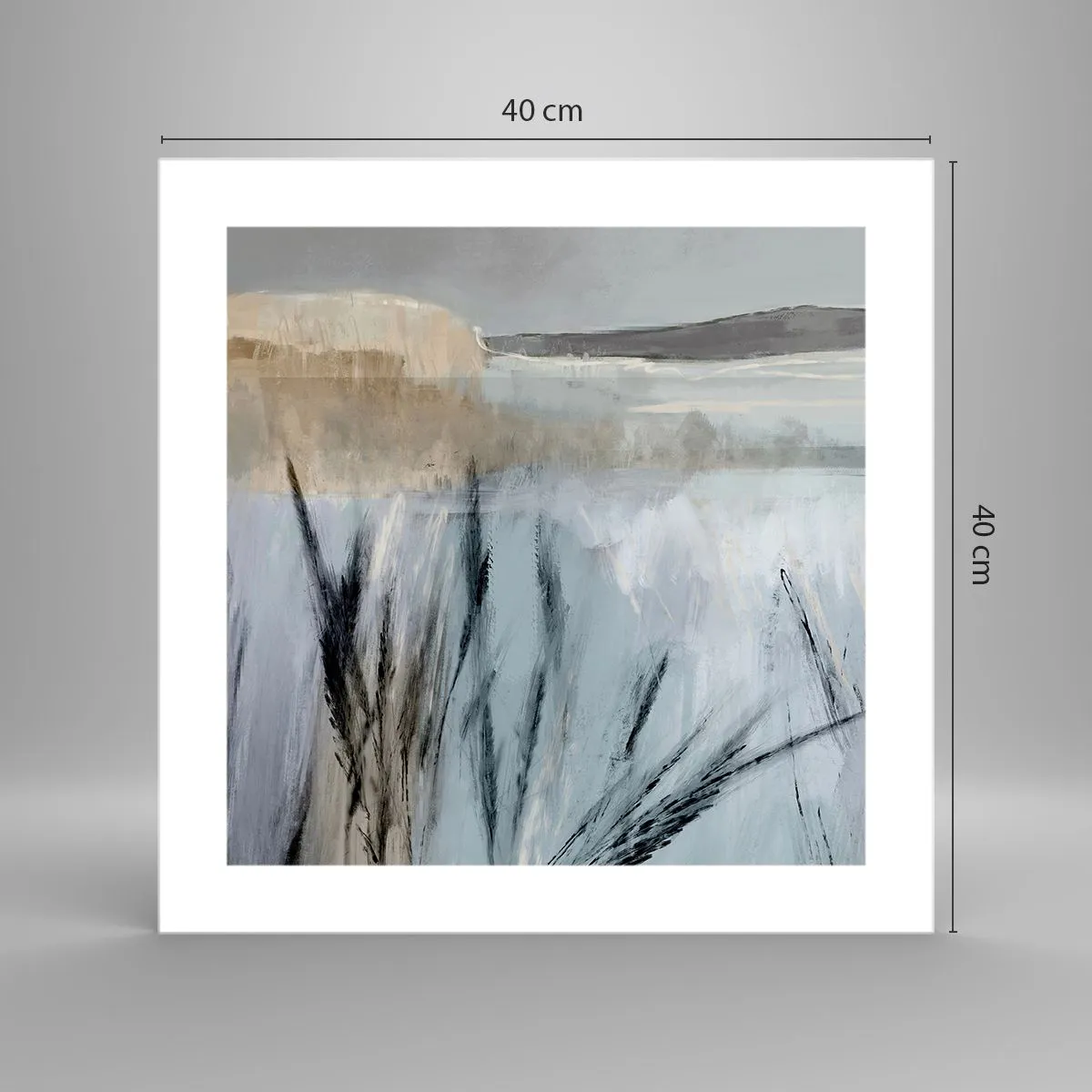 Pôster - Campos de inverno - 40x40 cm