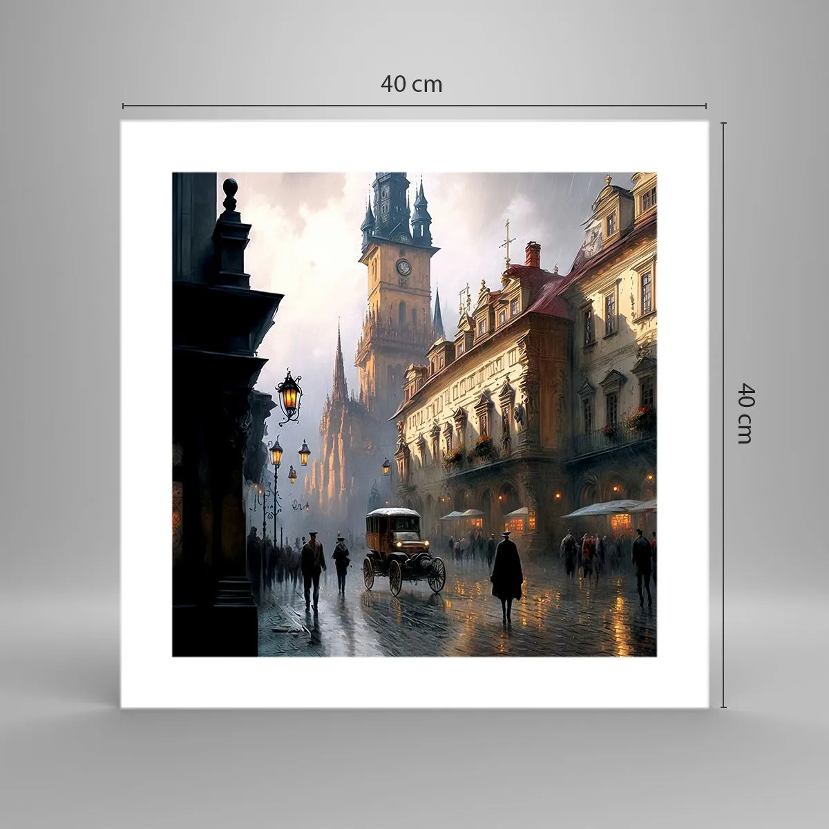 Poster - Charme eines Prager Abends - 40x40 cm