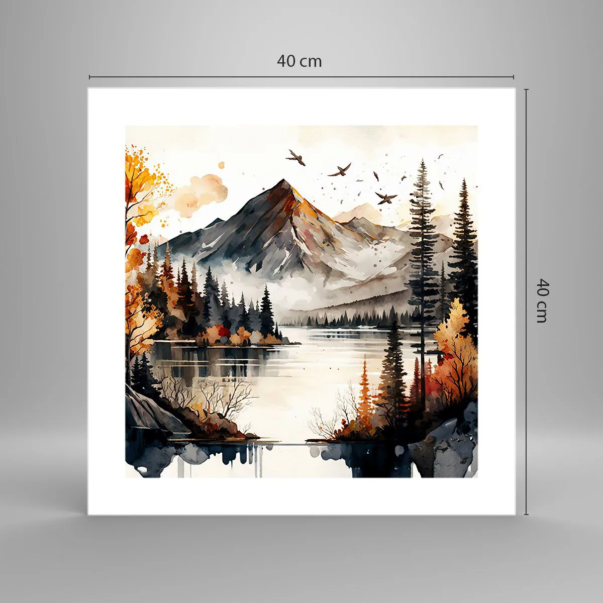 Plakát - Zlatý podzim na horách - 40x40 cm