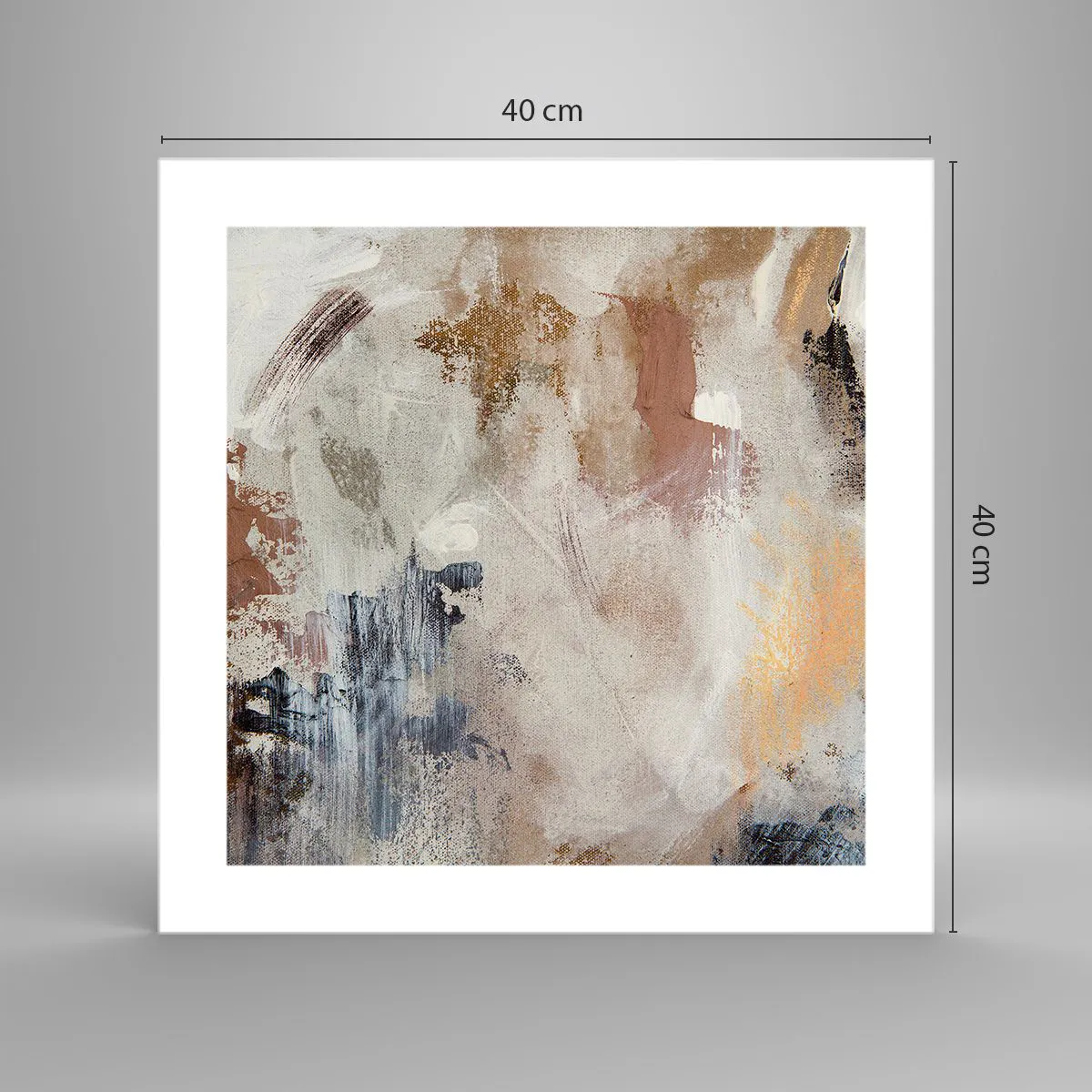 Poster - Neblige Abstraktion - 40x40 cm