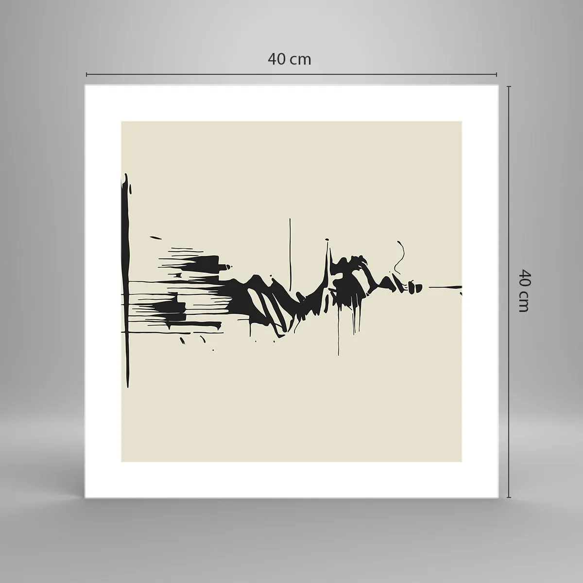 Poszter - Sietős absztrakció - 40x40 cm