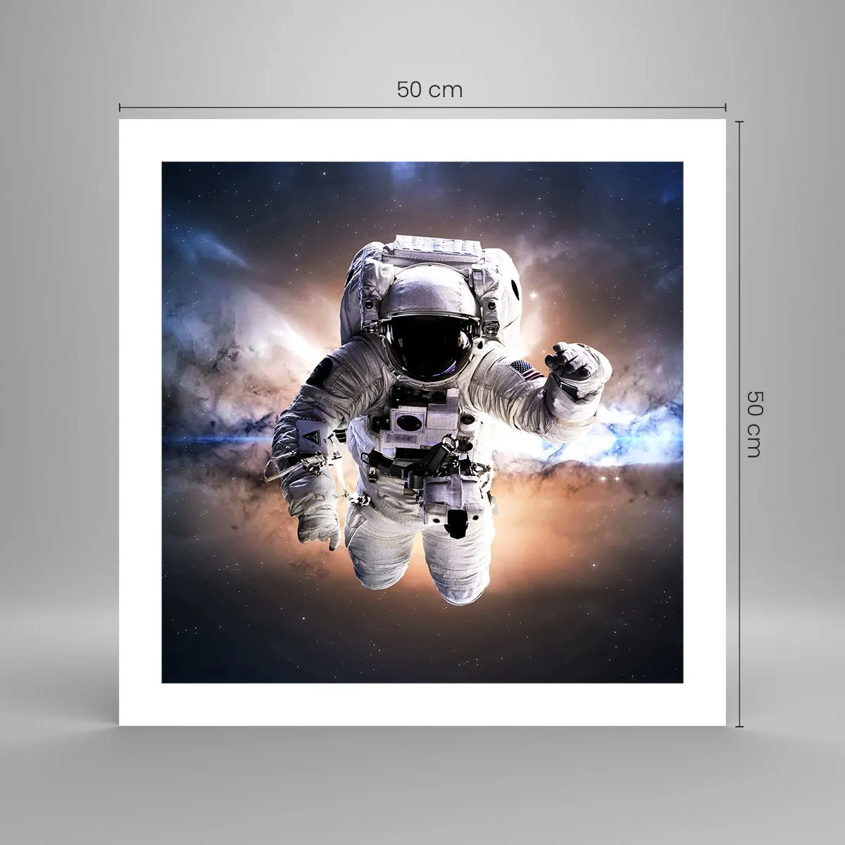 Poster - Groeten vanuit de ruimte - 50x50 cm