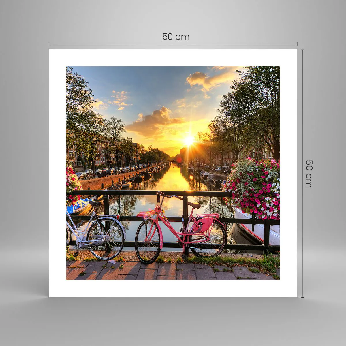 Poster - Spring Morning in Amsterdam - 50x50 cm