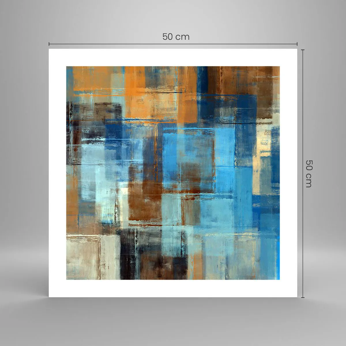 Póster - A través del velo azul - 50x50 cm