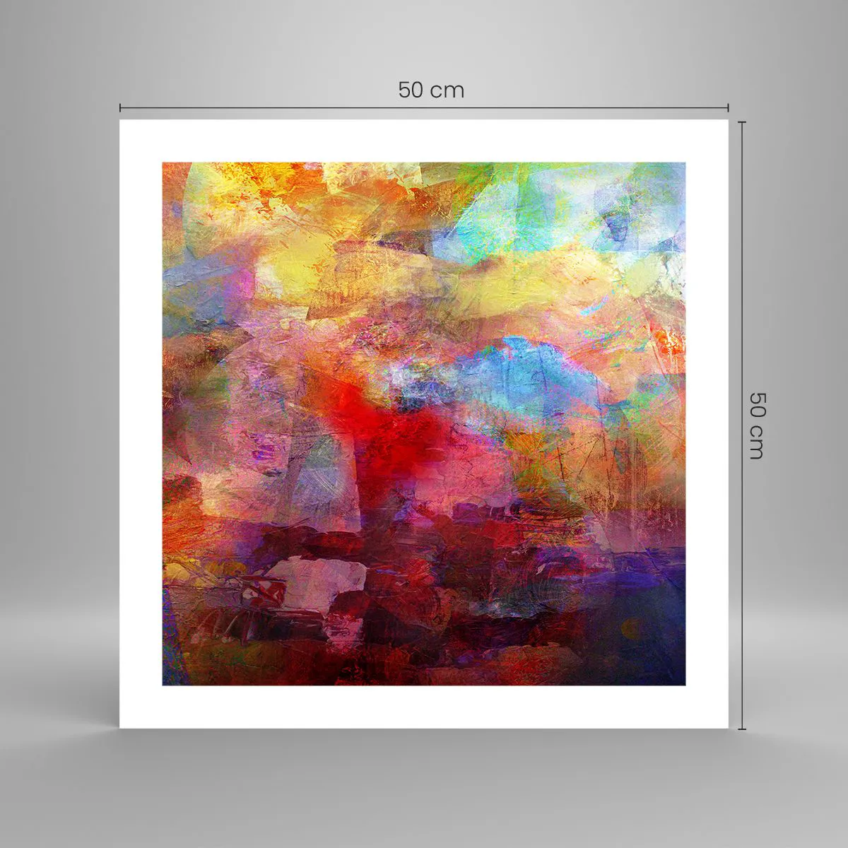 Plakat - Zajrzeć do środka tęczy - 50x50 cm