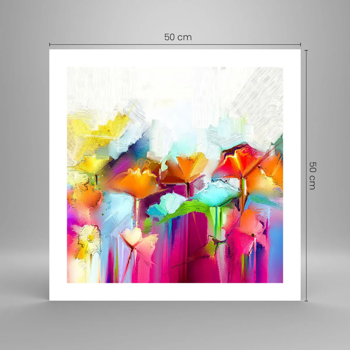 Poszter - Kivirágzott a szivárvány - 50x50 cm
