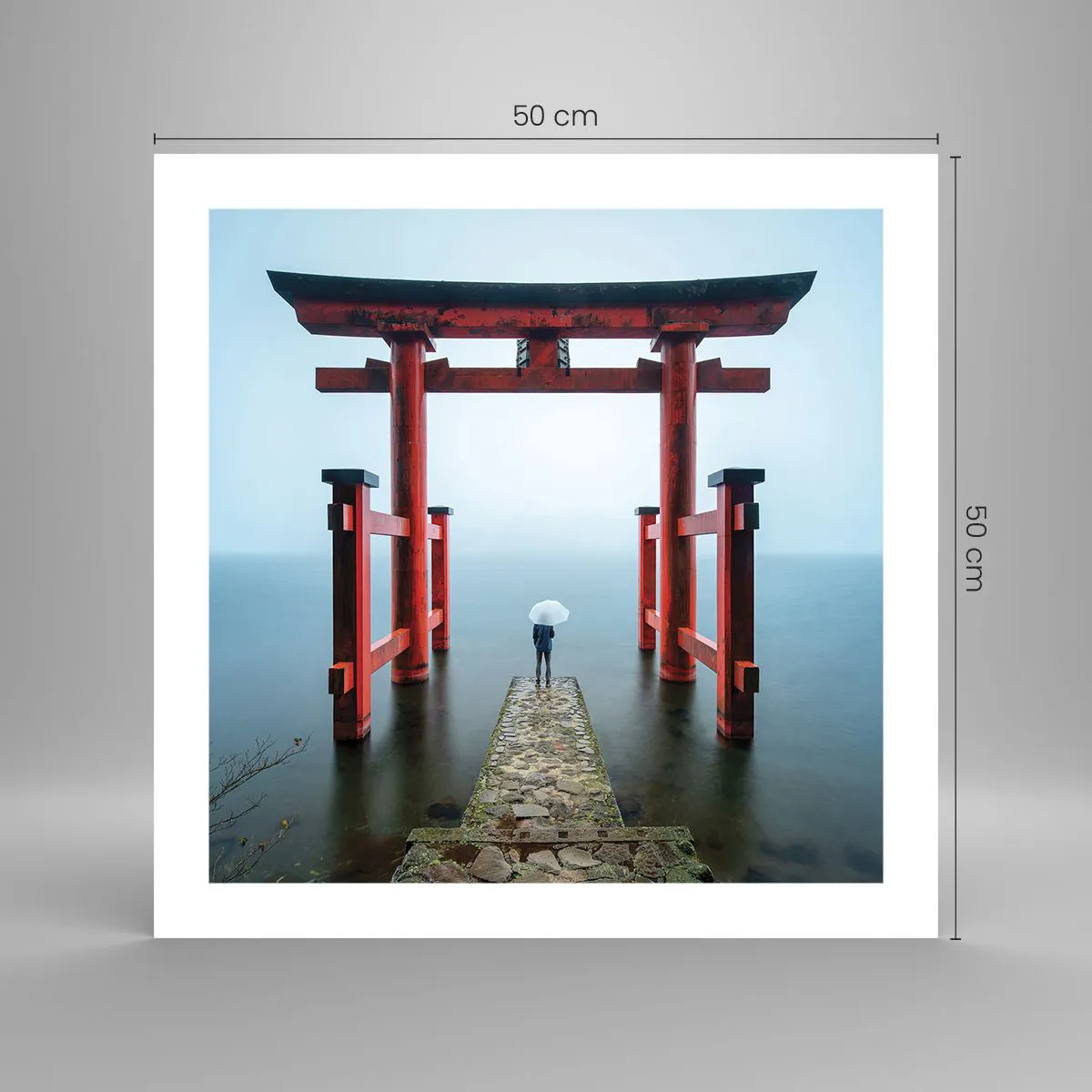 Affisch - Japansk begrundan - 50x50 cm