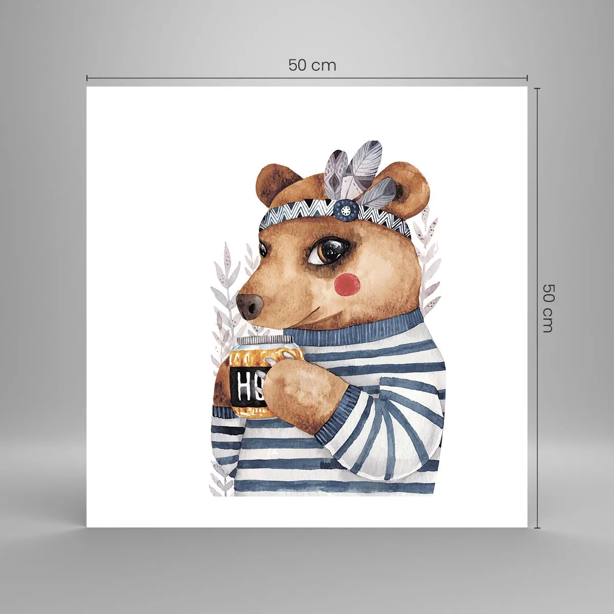 Poster - Sweet Lady Bear - 50x50 cm