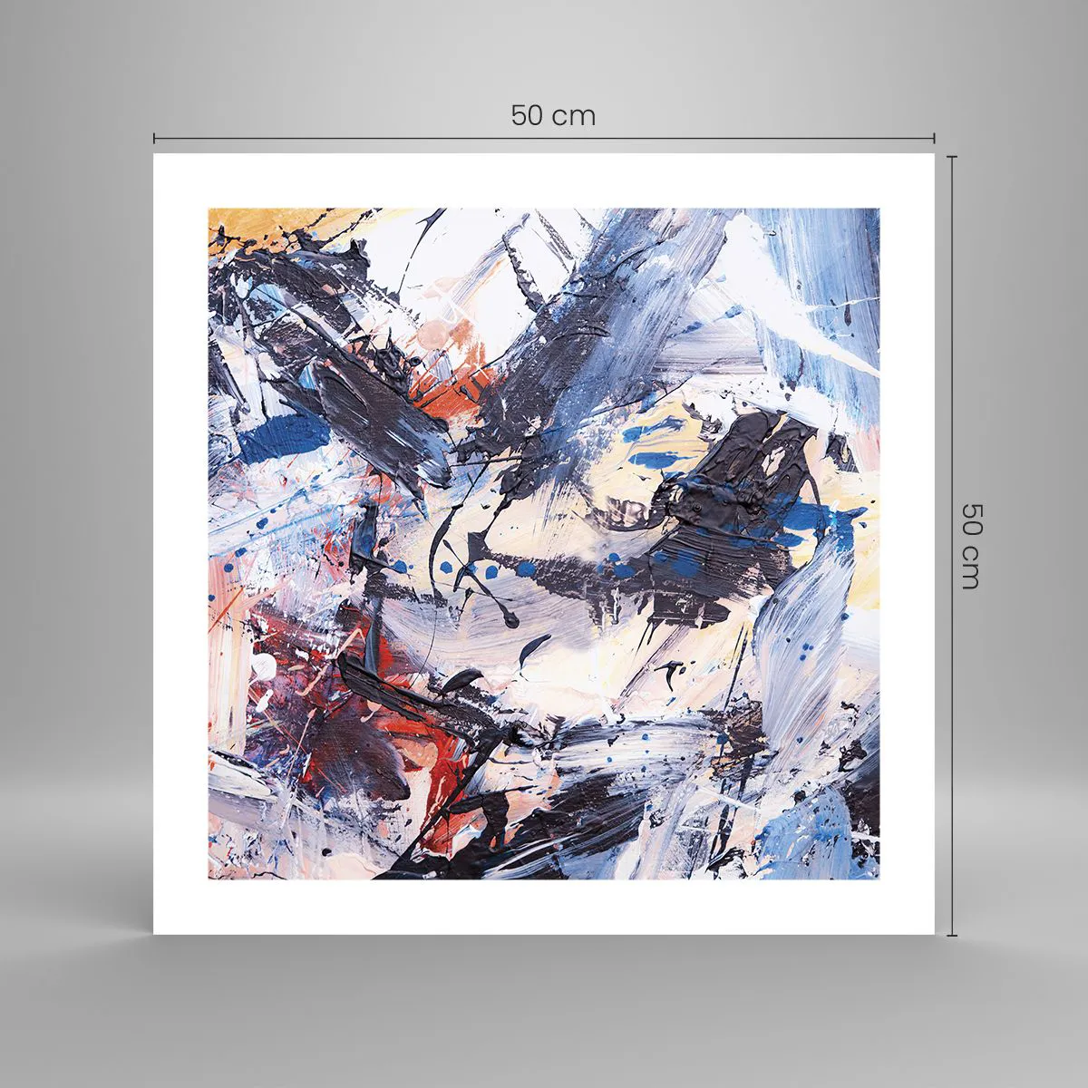 Affisch - Abstraktionen galna dans - 50x50 cm