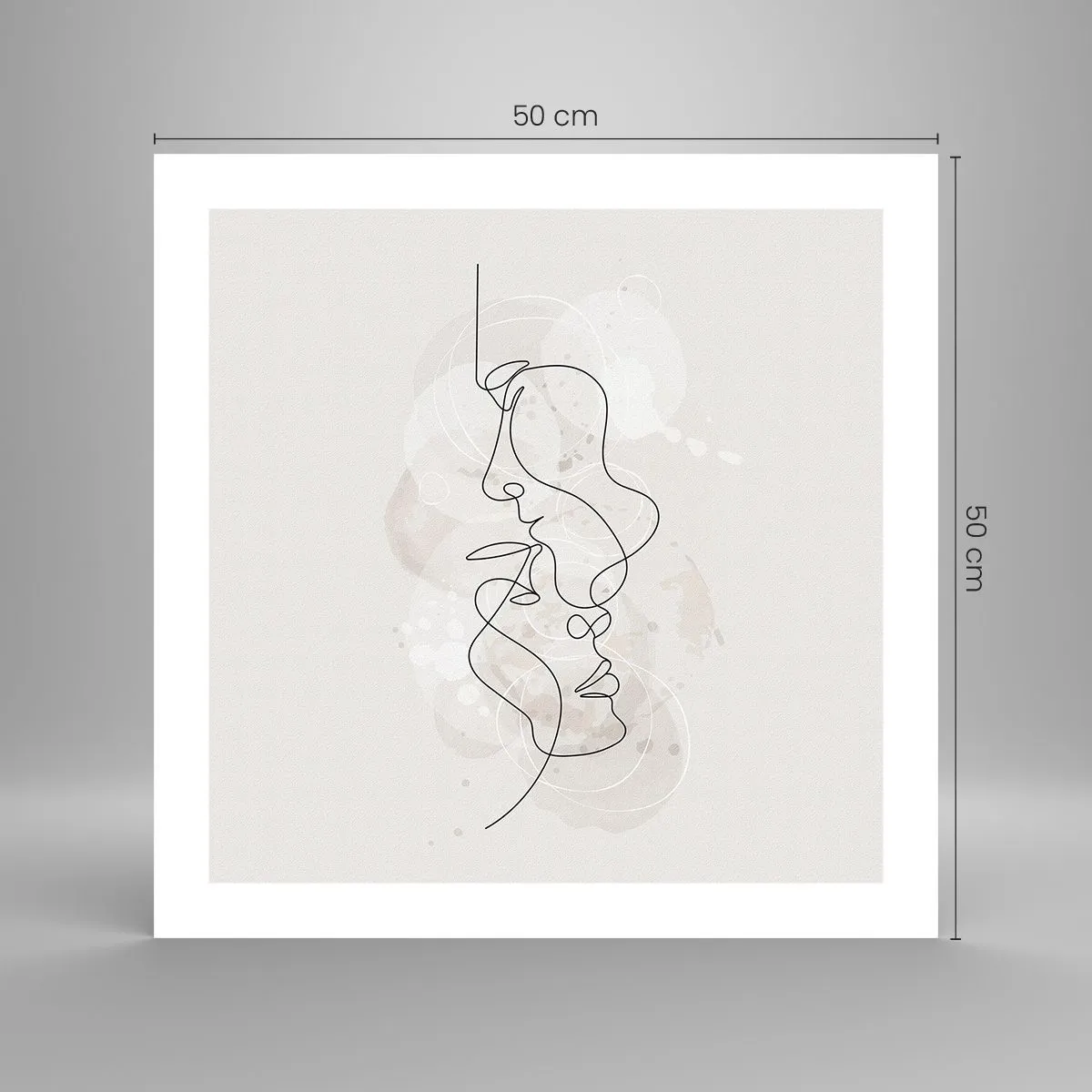 Poszter - Ölelésbe gabalyodva - 50x50 cm