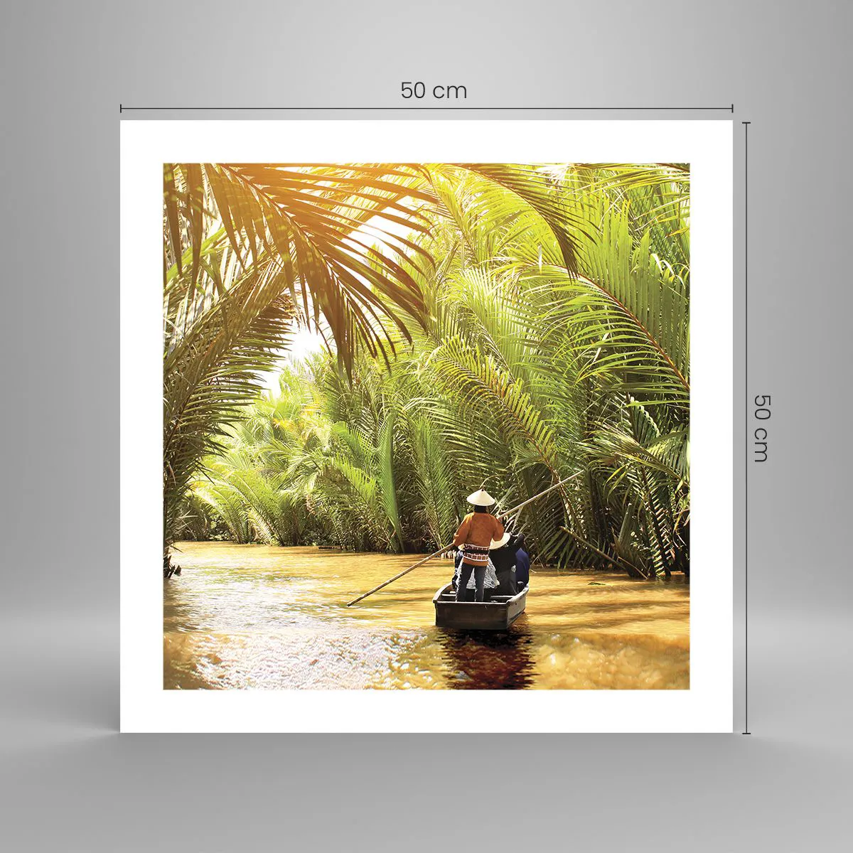 Plagát - Palmovou roklinou - 50x50 cm