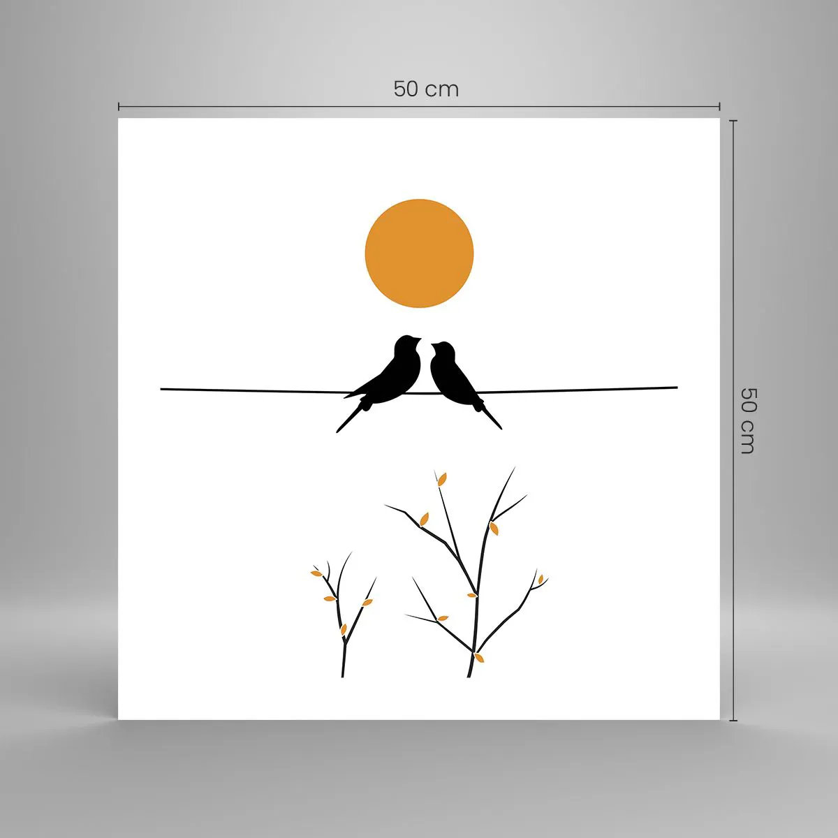 Poster - Nightingale Evening - 50x50 cm