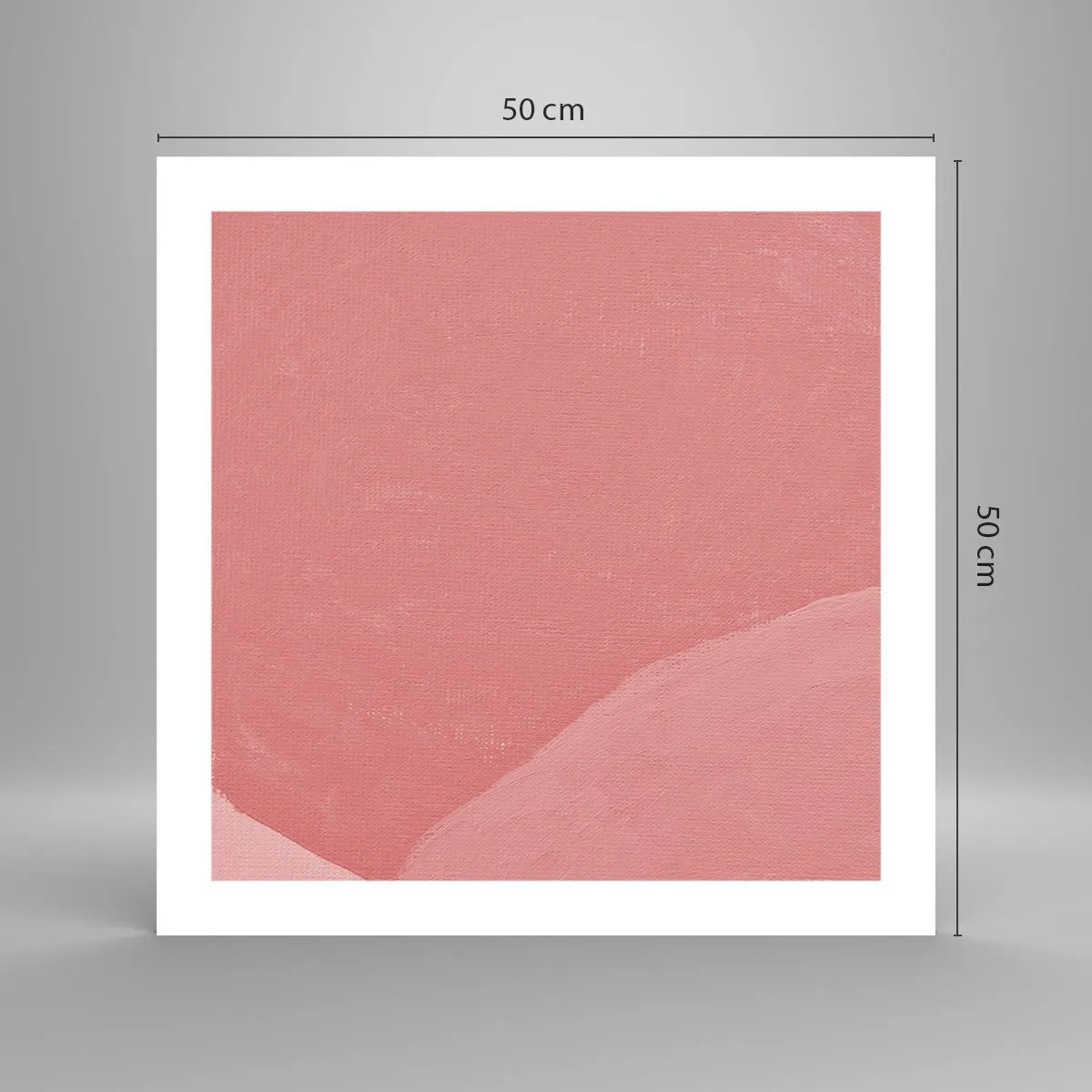 Affiche - Poster - Composition organique en rose - 50x50 cm