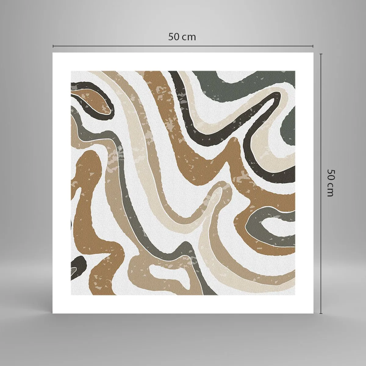 Poster - Meanders of Earth Colours - 50x50 cm