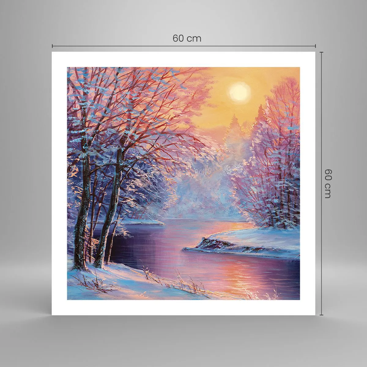 Poster - De kleuren van de winter - 60x60 cm