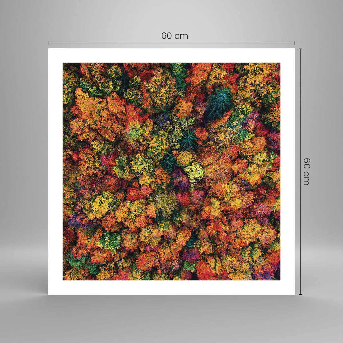 Poster - Blumenstrauß aus Herbstbäumen - 60x60 cm