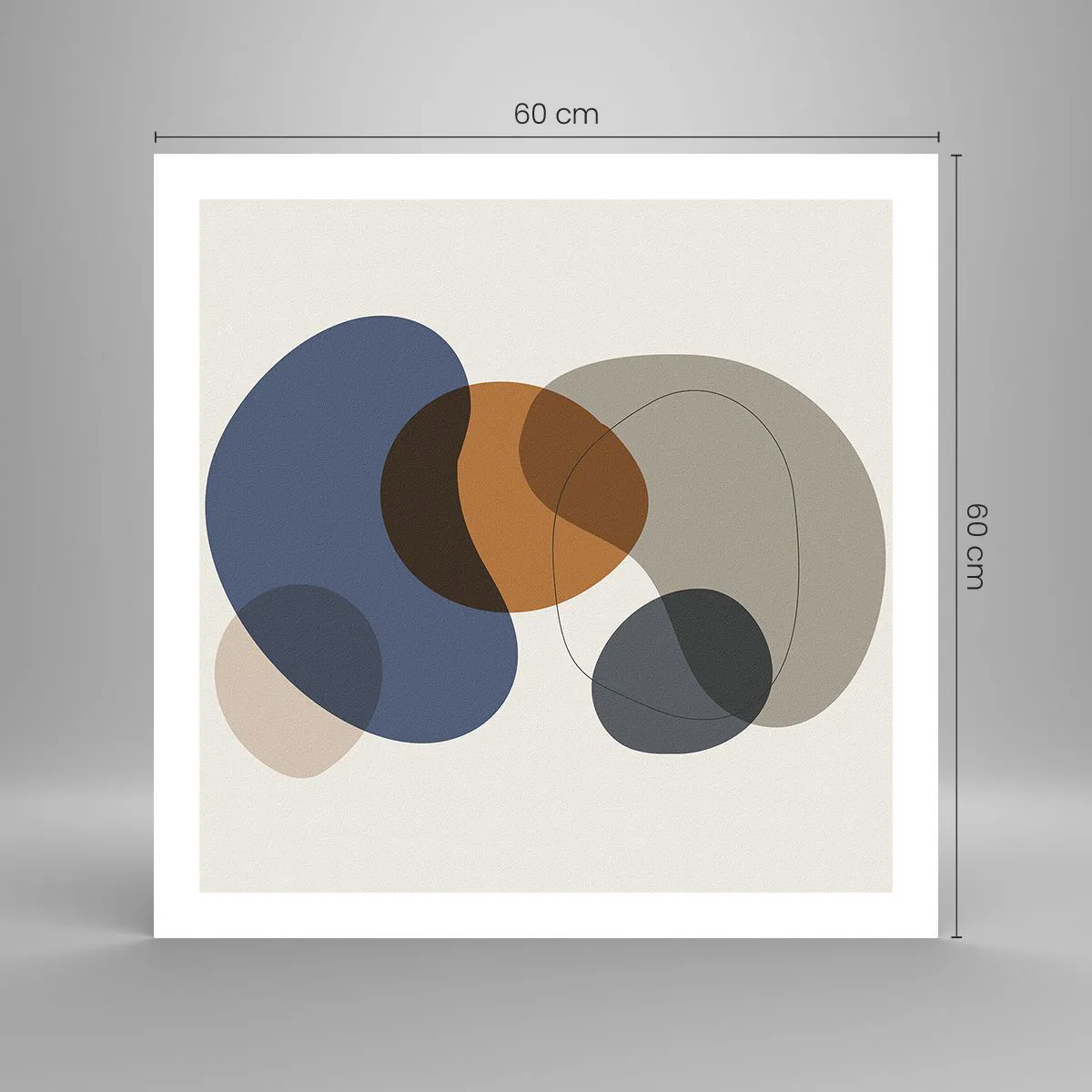 Plakát - Kapky barev - 60x60 cm