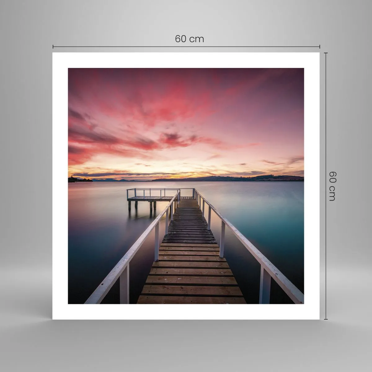 Affiche - Poster - La douce flamme du soir - 60x60 cm