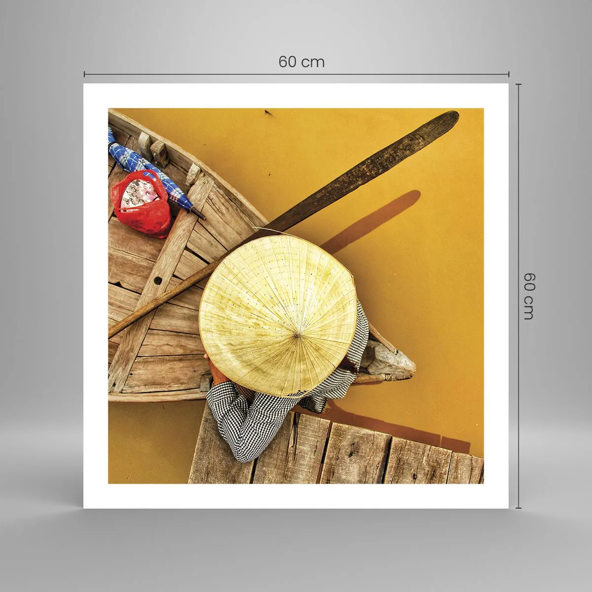 Affisch - Liv på den gula floden - 60x60 cm