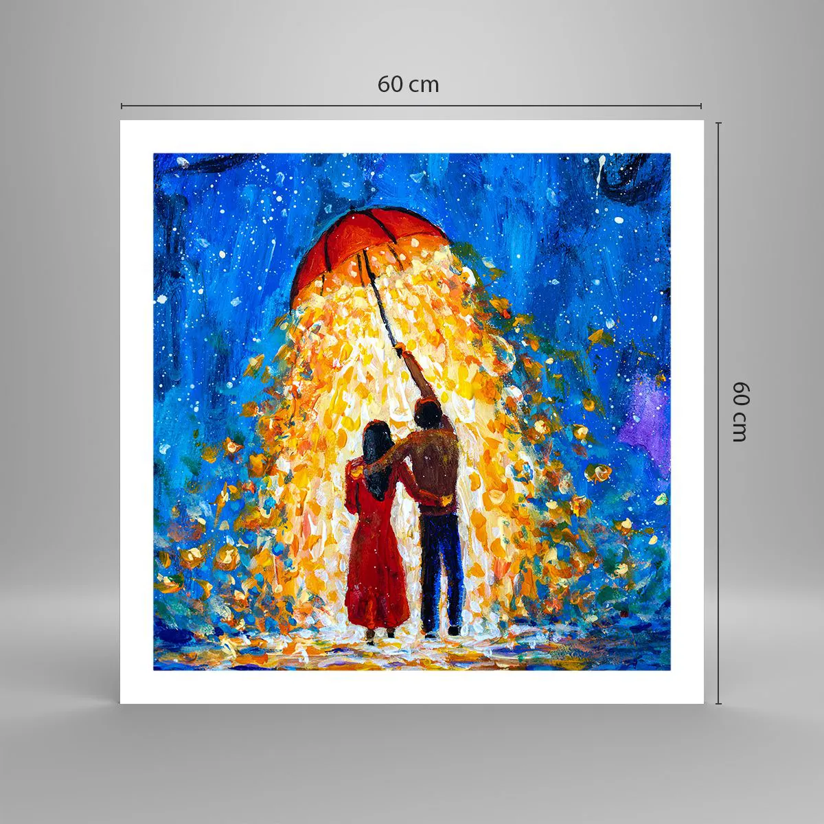 Pôster - A magia de uma noite chuvosa? - 60x60 cm