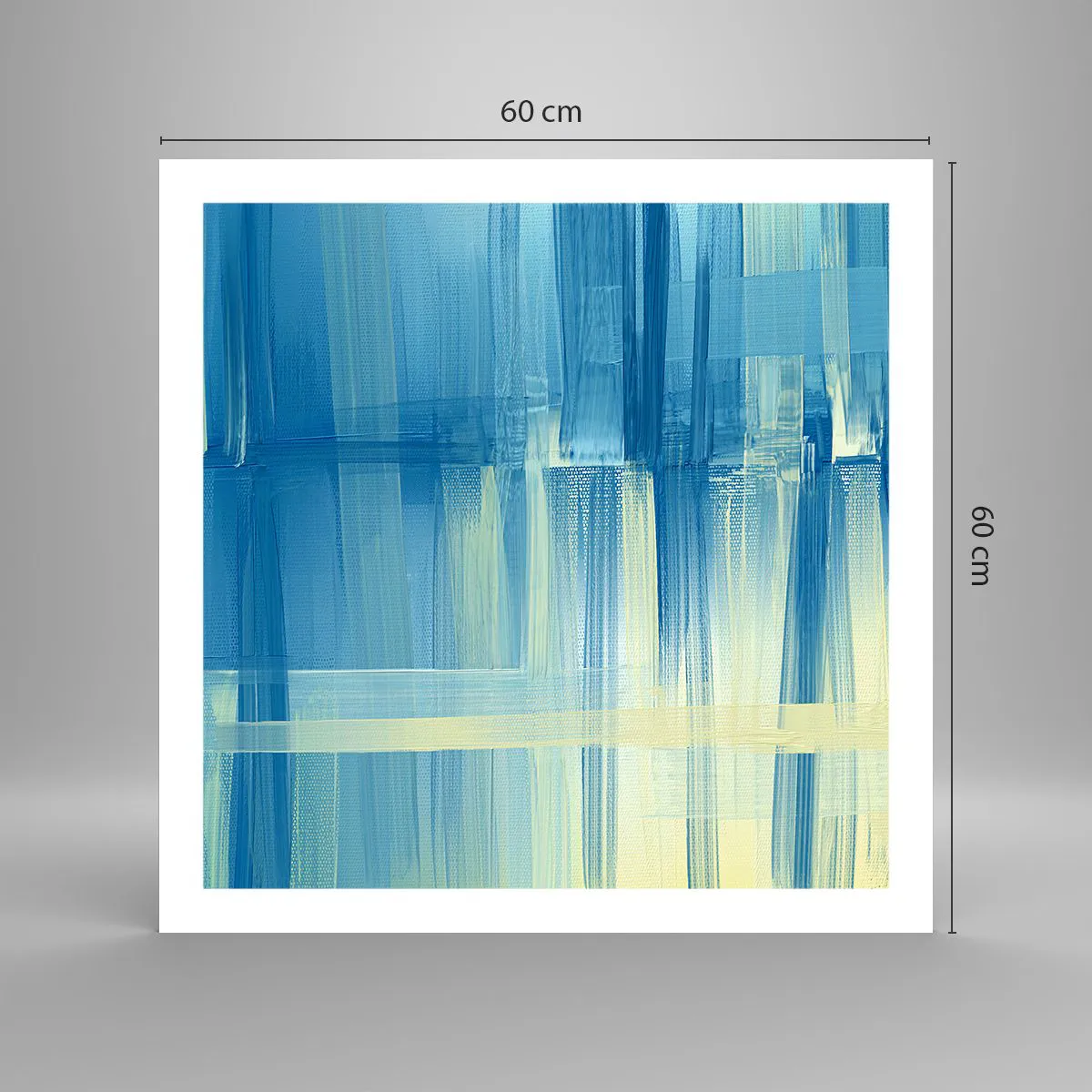 Poster - Compositie in turkoois - 60x60 cm