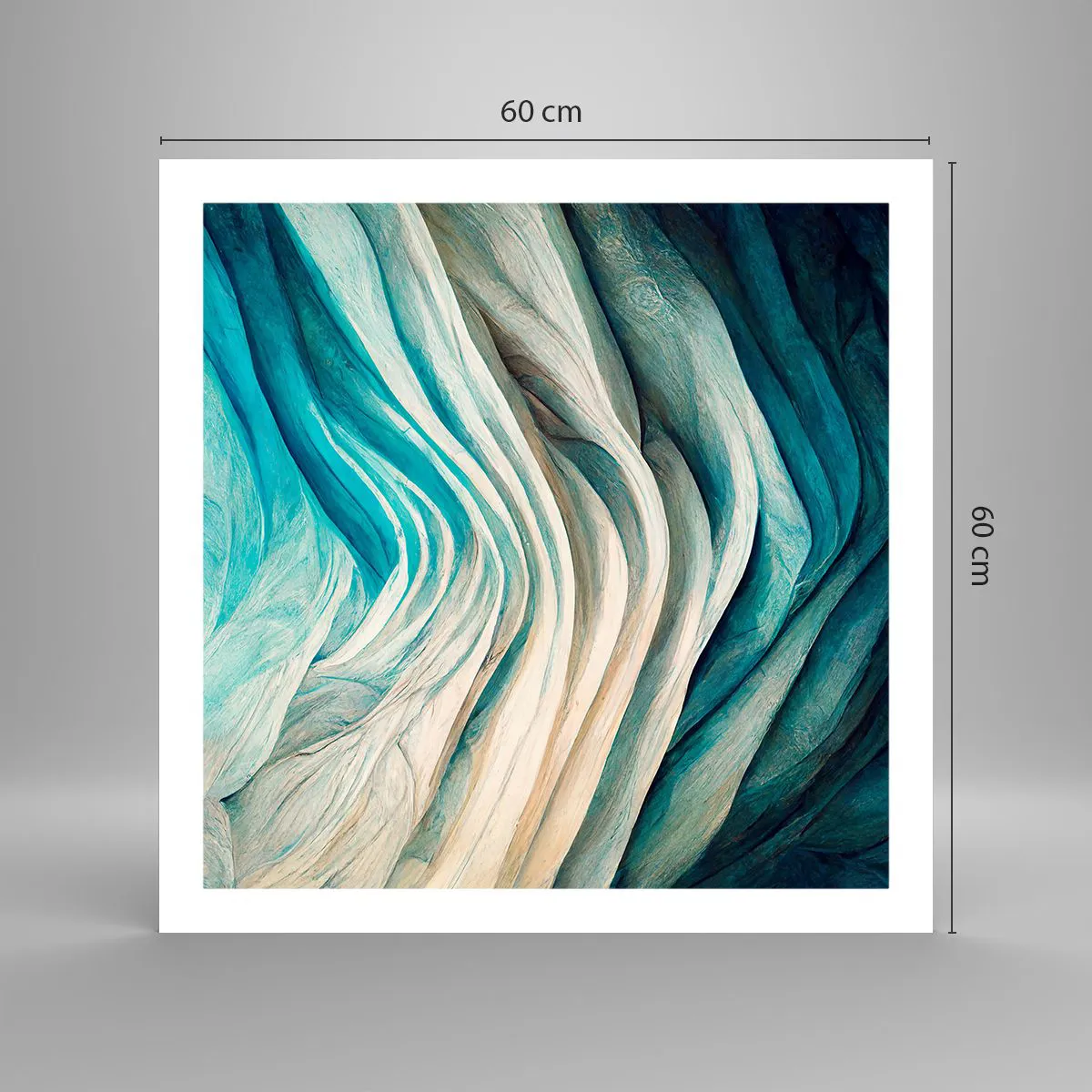 Plagát - Modrá neukojiteľnosť - 60x60 cm