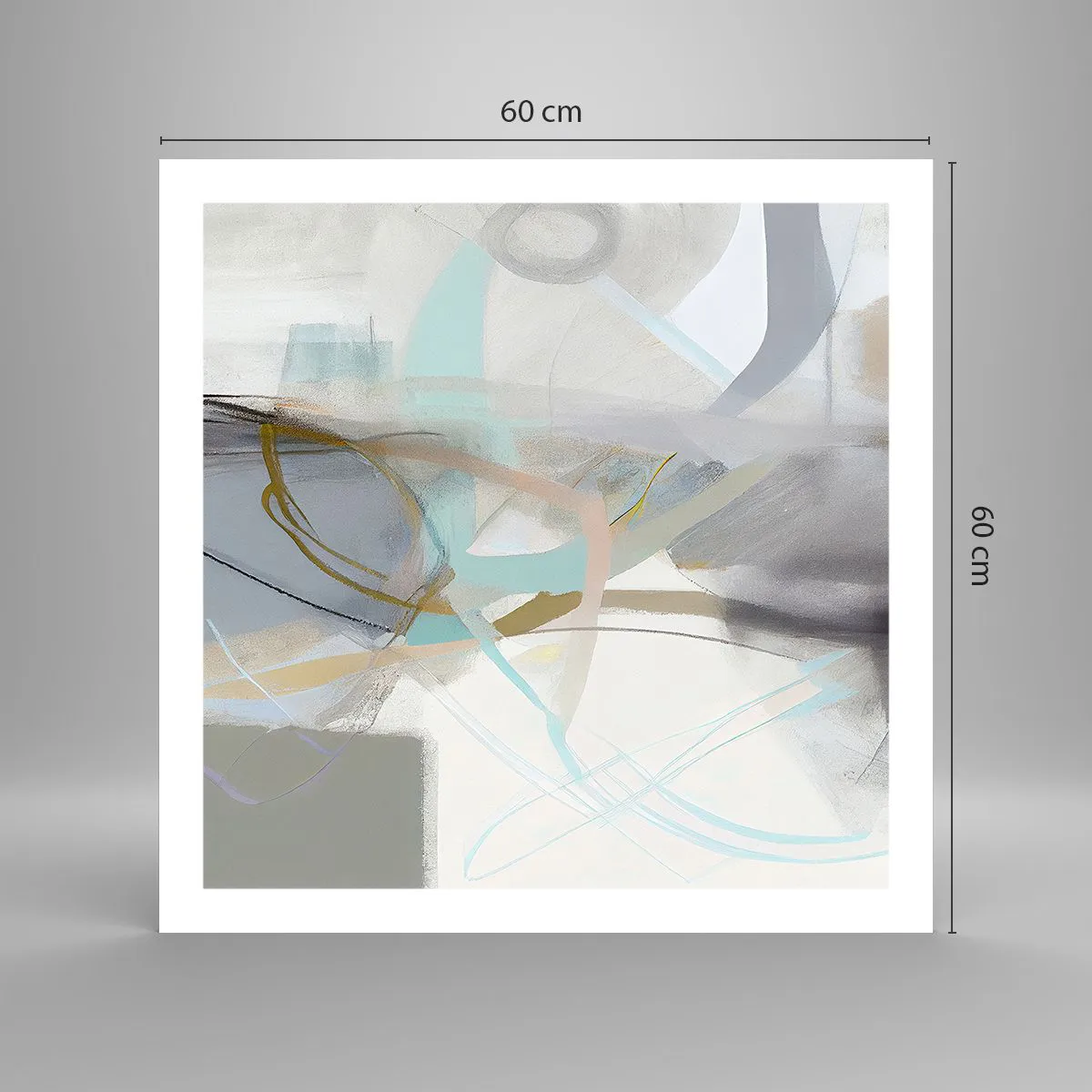 Poster - Neblige Abstraktion - 60x60 cm