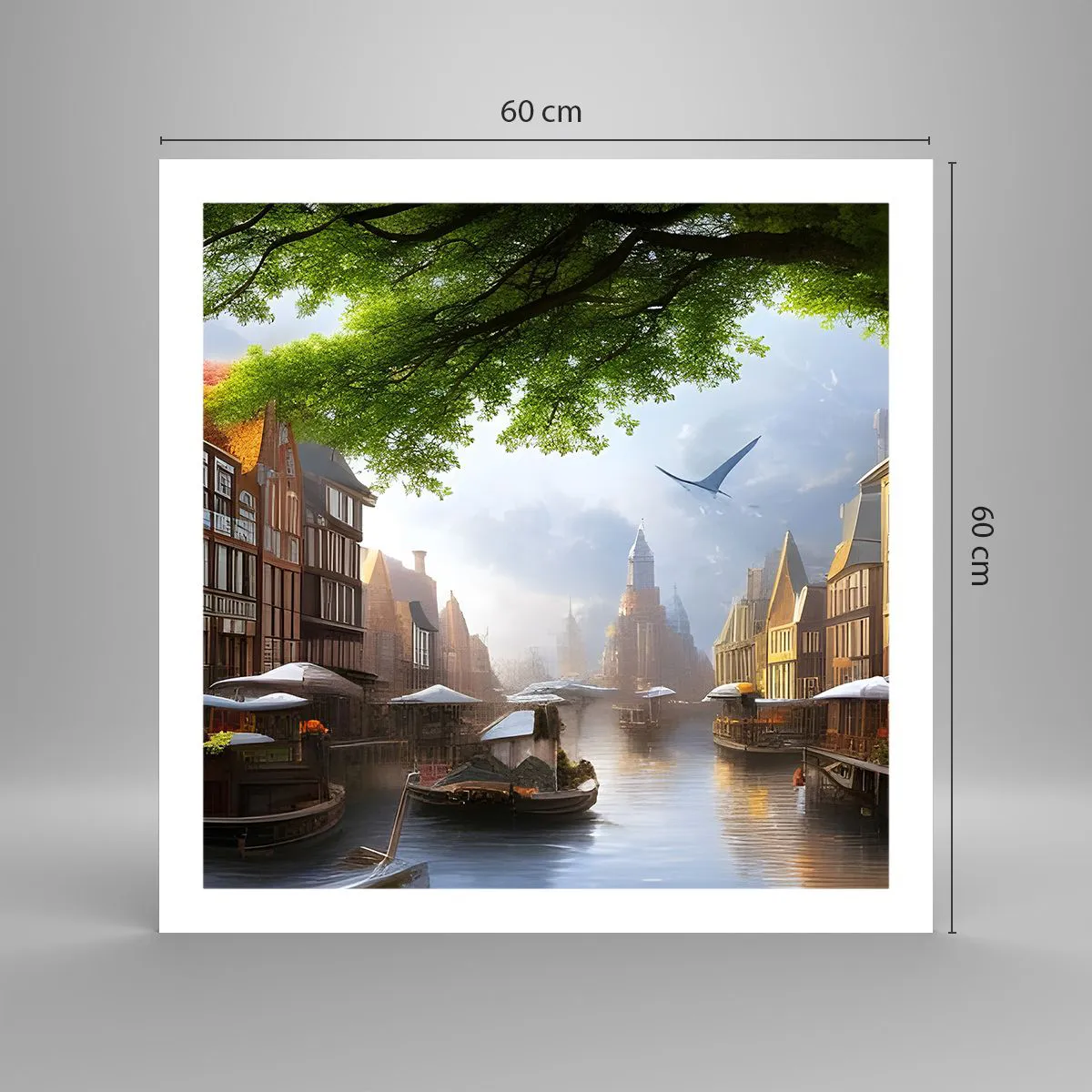 Affiche - Poster - Paysage urbain néerlandais - 60x60 cm