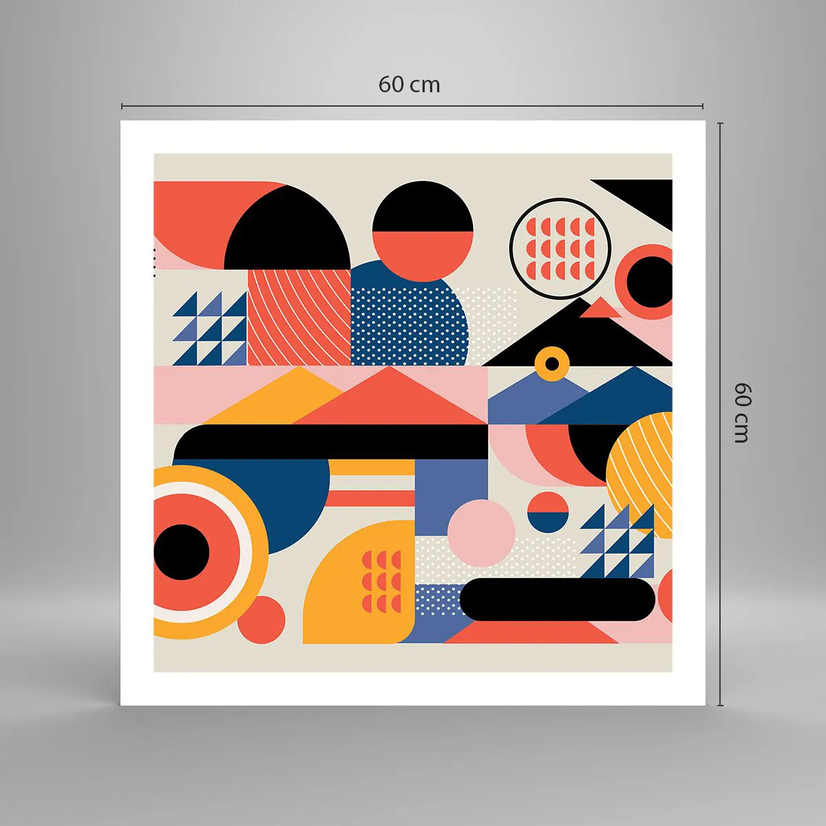 Affiche - Poster - Composition : jouer - 60x60 cm