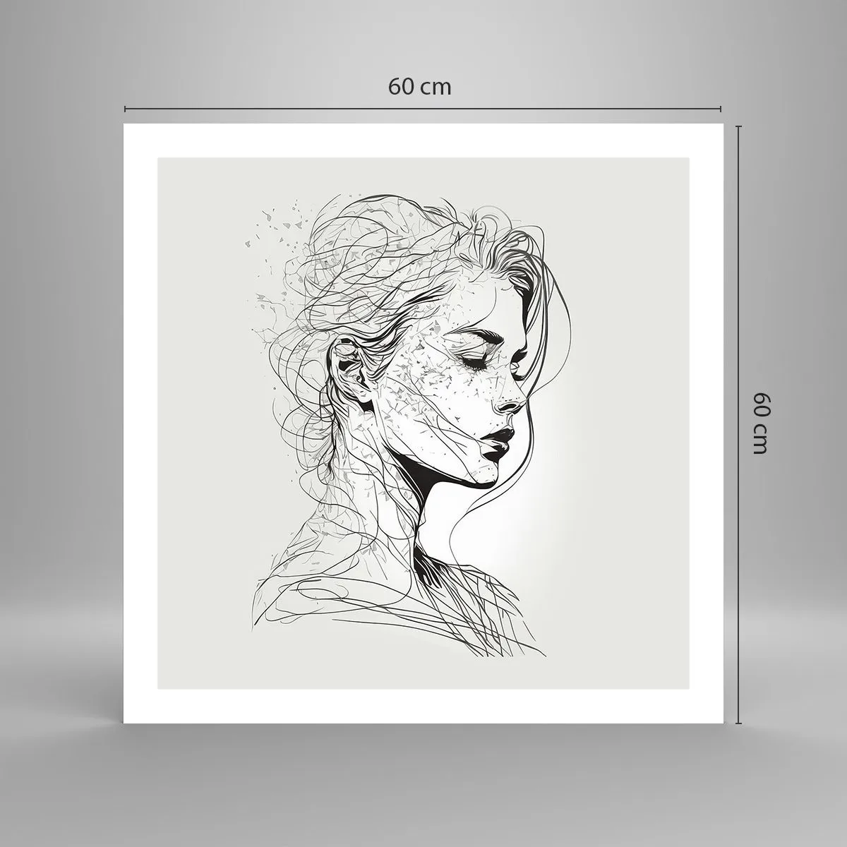 Poster - Desenată cu linii - 60x60 cm