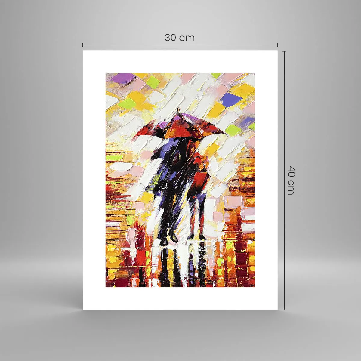 Affiche - Poster - Ensemble à travers la nuit et la pluie - 30x40 cm