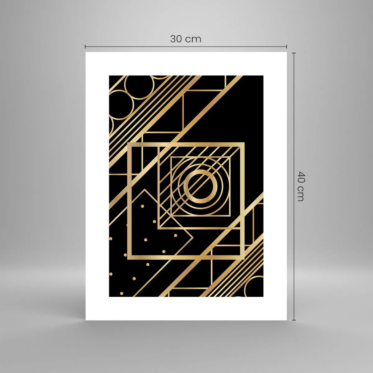 Poster - Goldene Geometrie - 30x40 cm