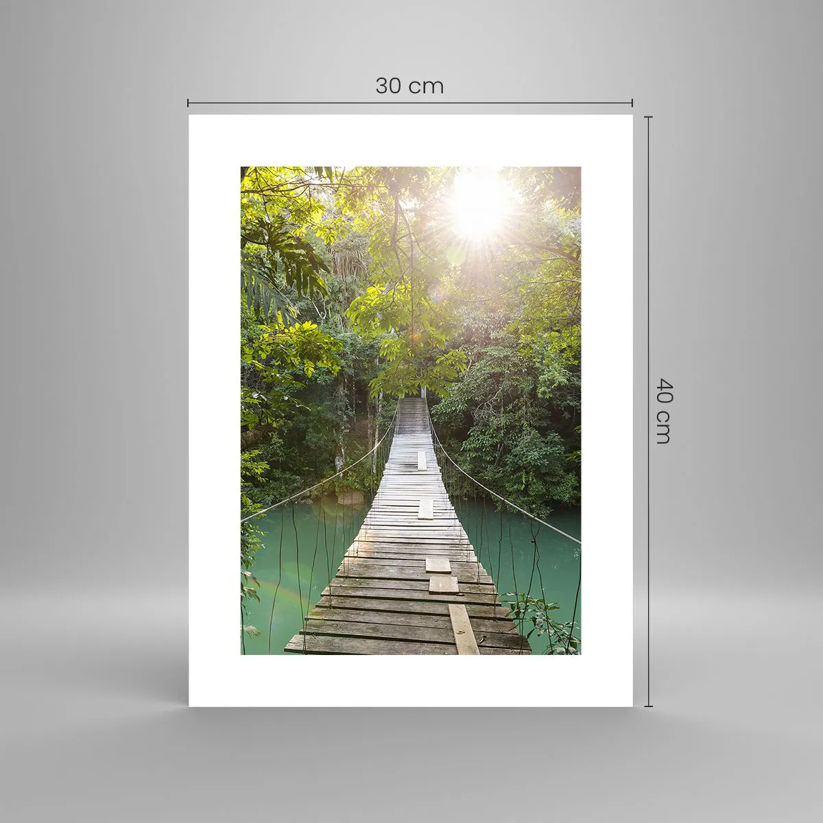 Poszter - Az azúrkék vízen át az azúrkék erdőbe - 30x40 cm