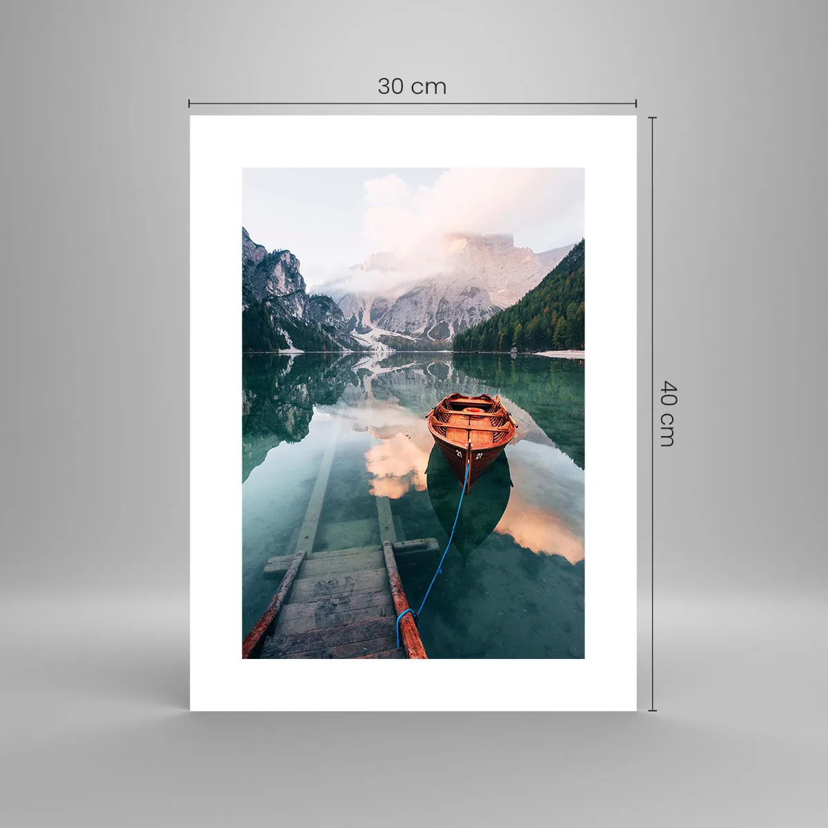 Plakat - Fredfyldt søvn i bjergene - 30x40 cm