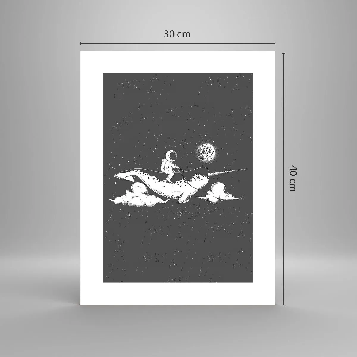 Plakat - Kosmiczny jeździec - 30x40 cm